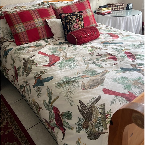 Pottery Barn Bedding Rare Pottery Barn Winter Bird Queen Duvet Set